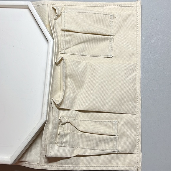 Wooden canvas tray table for sofa arm - Picture 3 of 6